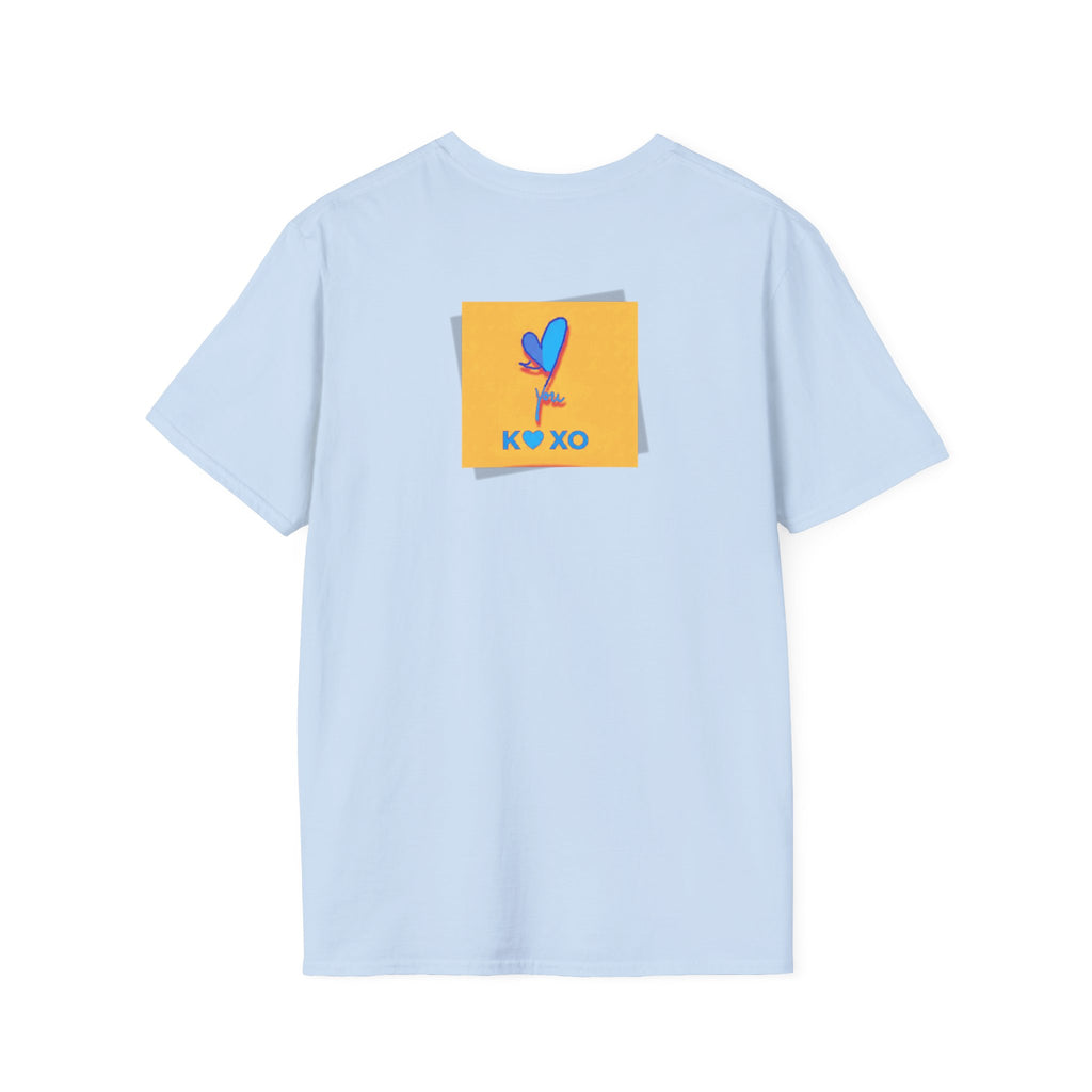 Kiss & Hugs Heart Graphic T-Shirt — K O XO Colorblock Design