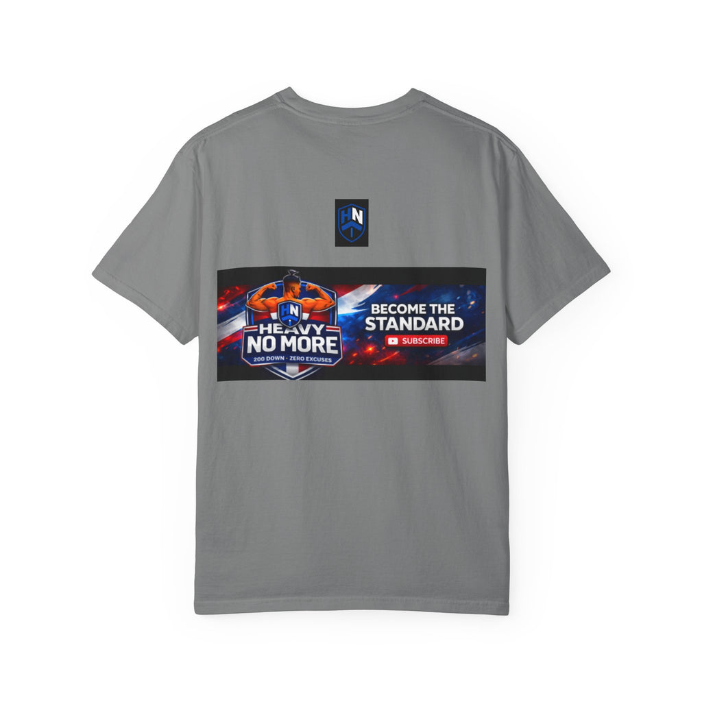 Heavy No More Fitness T-Shirt — Muscle Back Graphic Tee