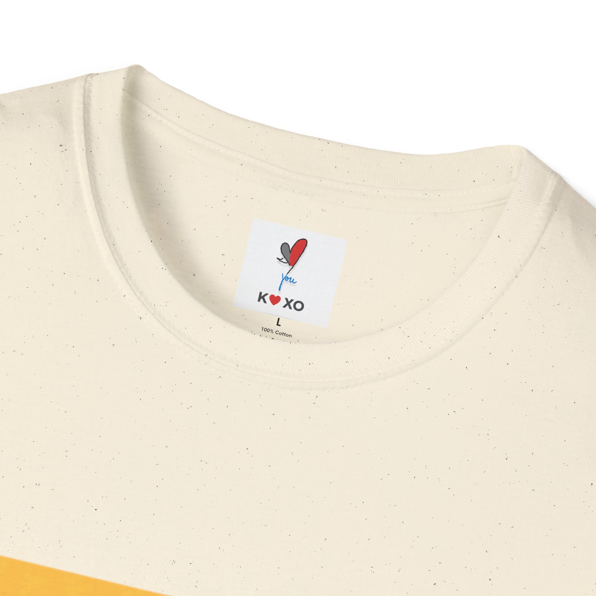 Kiss & Hugs Heart Graphic T-Shirt — K O XO Colorblock Design
