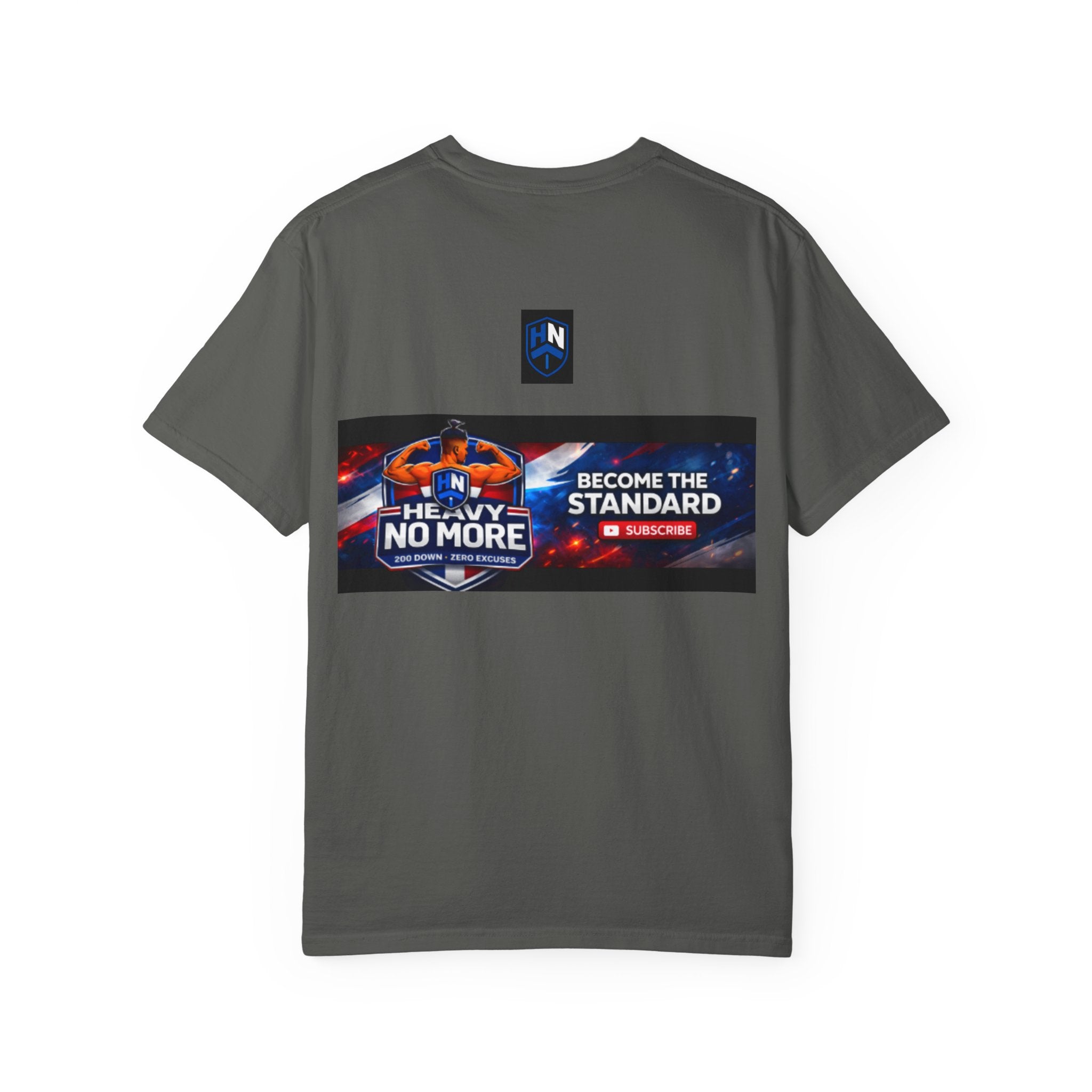 Heavy No More Fitness T-Shirt — Muscle Back Graphic Tee