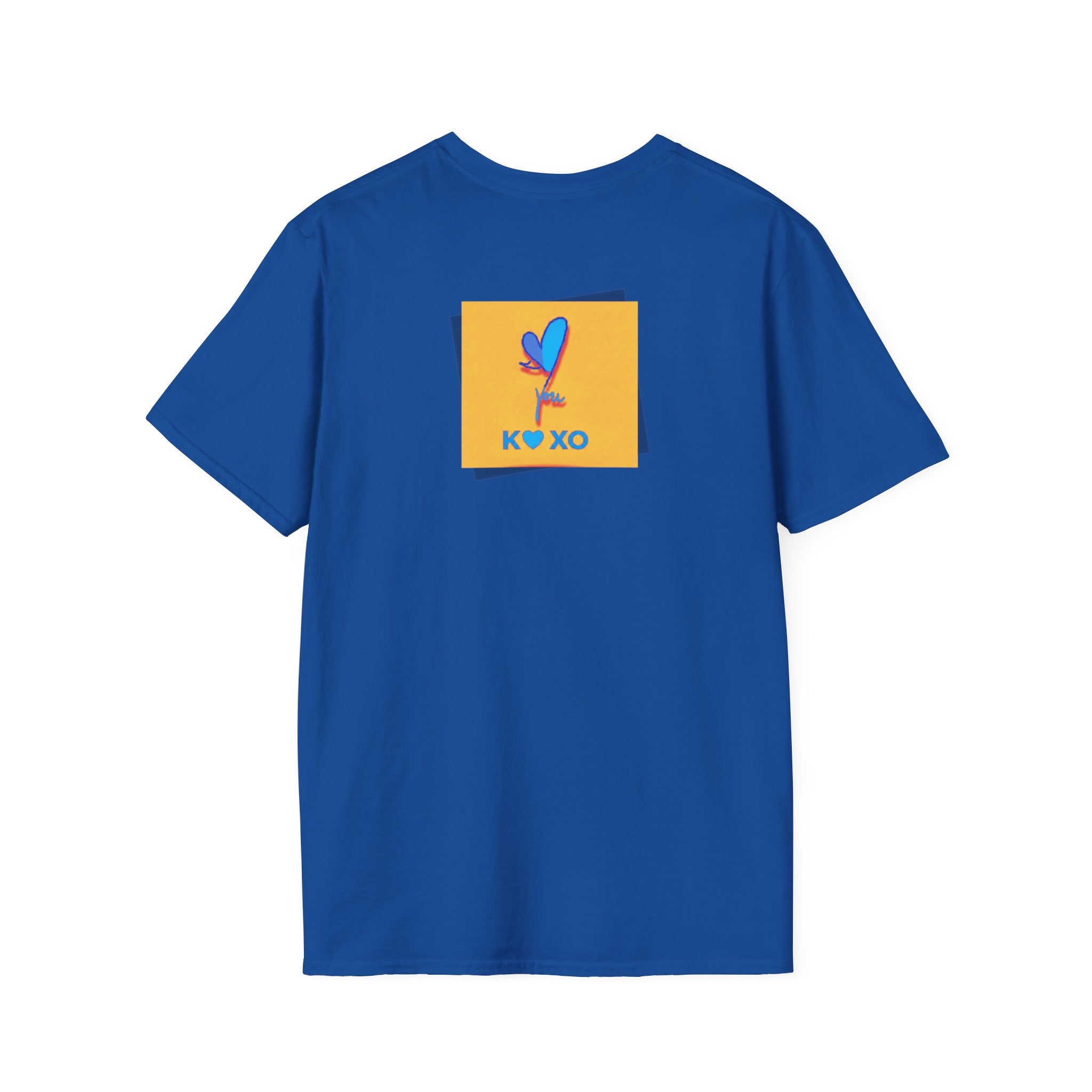 Kiss & Hugs Heart Graphic T-Shirt — K O XO Colorblock Design