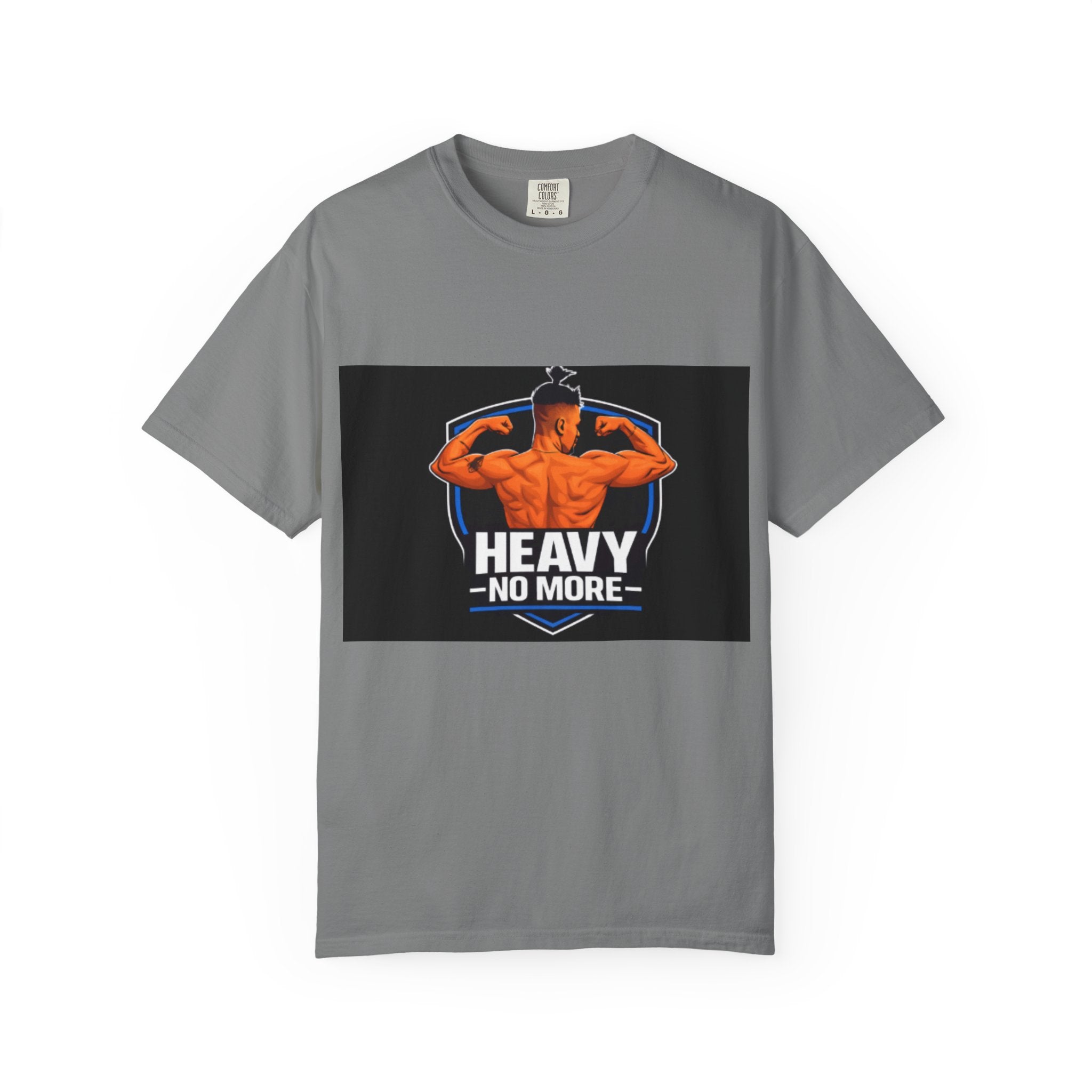 Heavy No More Fitness T-Shirt — Muscle Back Graphic Tee
