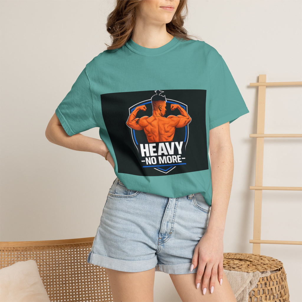 Heavy No More Fitness T-Shirt — Muscle Back Graphic Tee