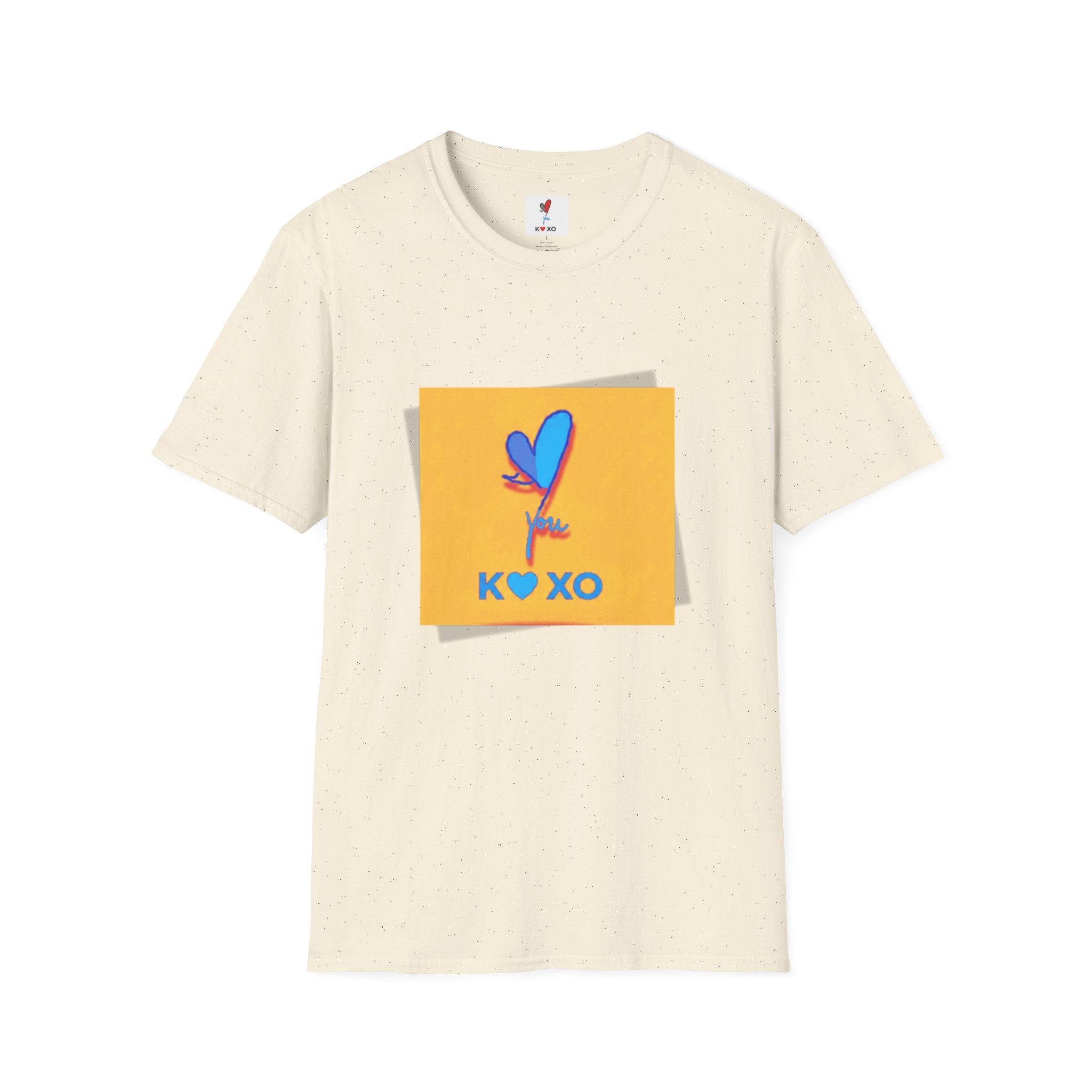 Kiss & Hugs Heart Graphic T-Shirt — K O XO Colorblock Design