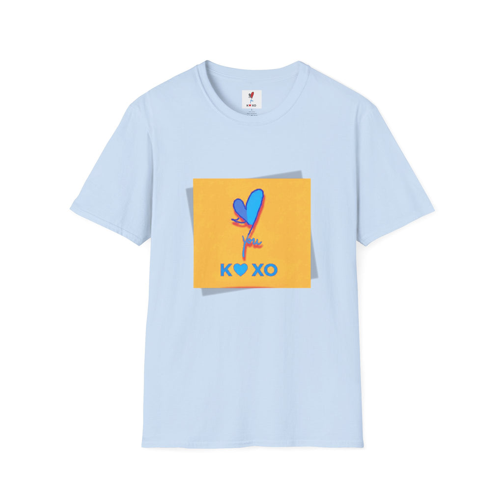 Kiss & Hugs Heart Graphic T-Shirt — K O XO Colorblock Design