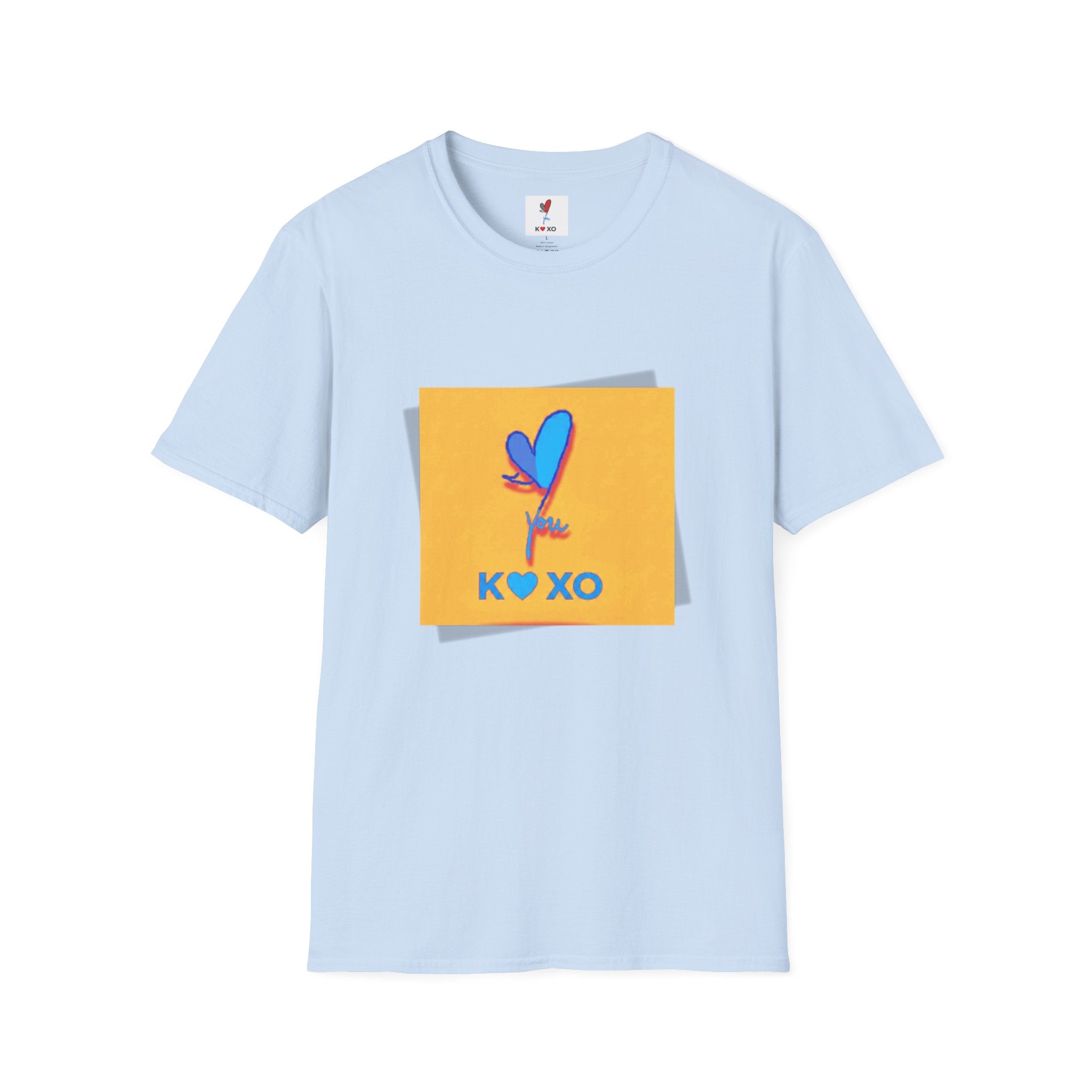 Kiss & Hugs Heart Graphic T-Shirt — K O XO Colorblock Design
