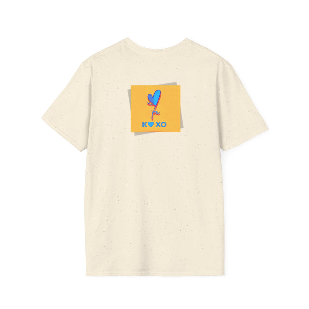 Kiss & Hugs Heart Graphic T-Shirt — K O XO Colorblock Design