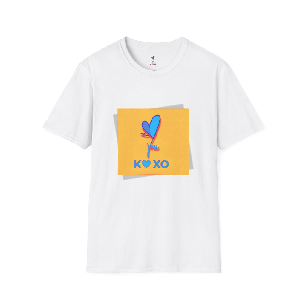 Kiss & Hugs Heart Graphic T-Shirt — K O XO Colorblock Design