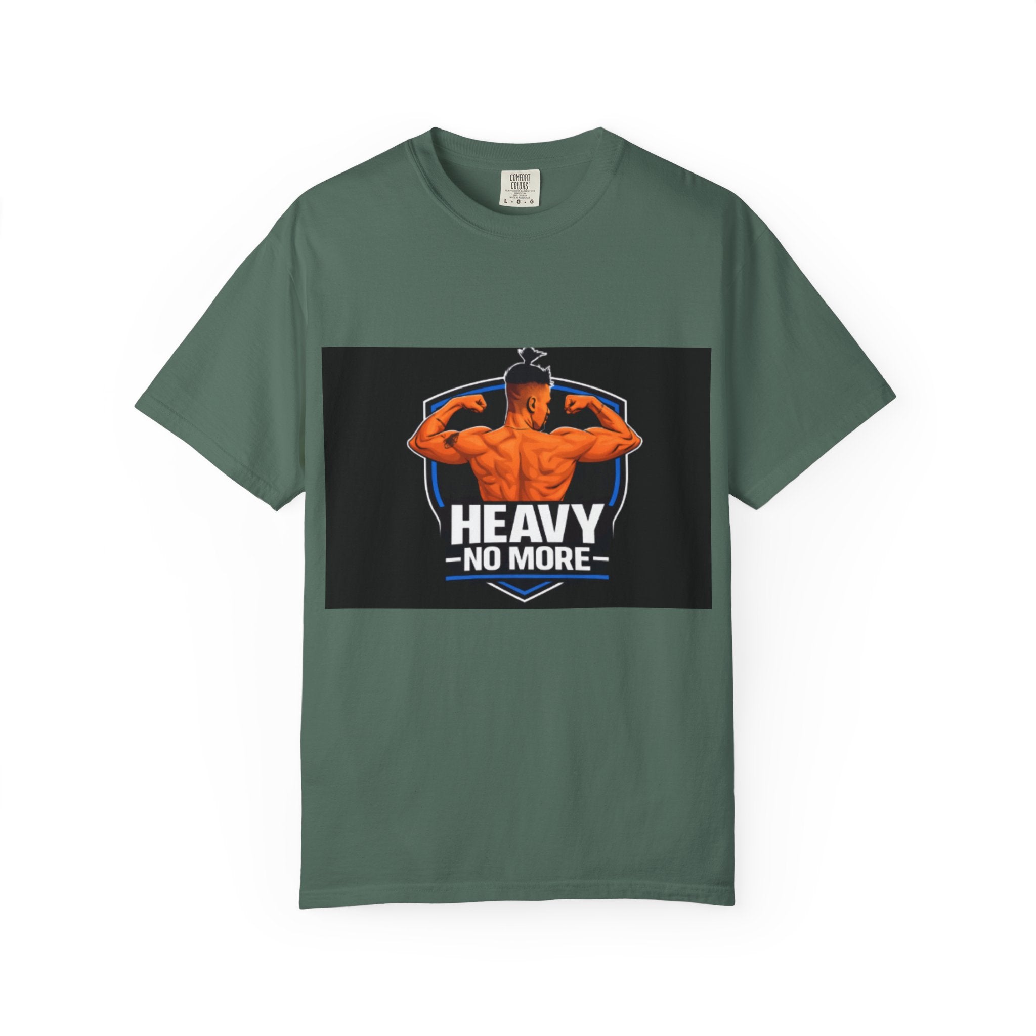 Heavy No More Fitness T-Shirt — Muscle Back Graphic Tee