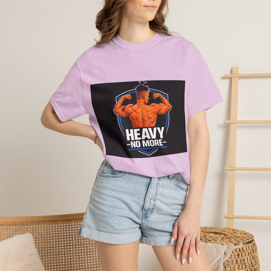 Heavy No More Fitness T-Shirt — Muscle Back Graphic Tee