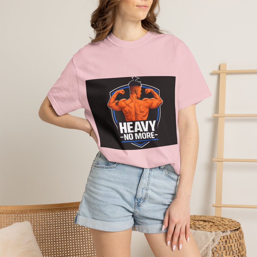 Heavy No More Fitness T-Shirt — Muscle Back Graphic Tee