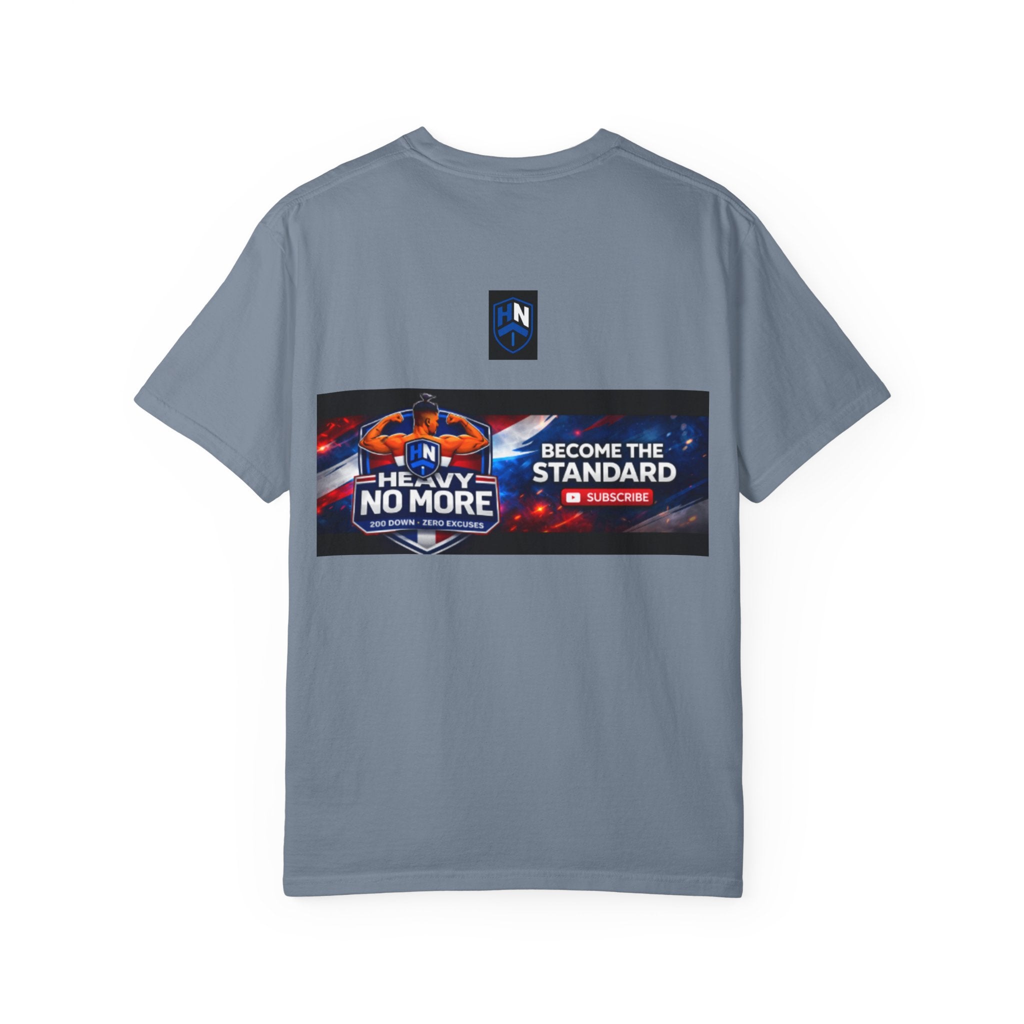 Heavy No More Fitness T-Shirt — Muscle Back Graphic Tee