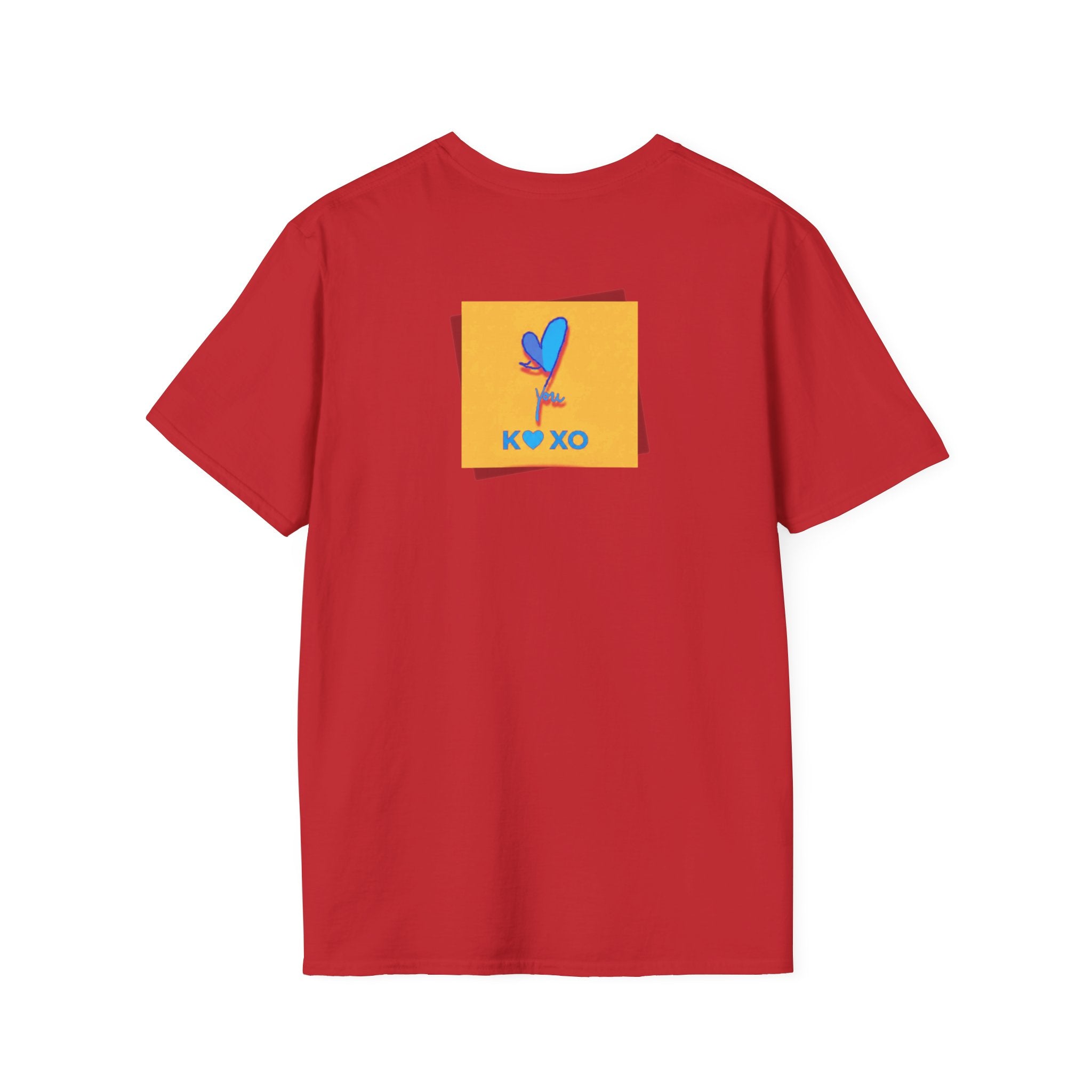 Kiss & Hugs Heart Graphic T-Shirt — K O XO Colorblock Design