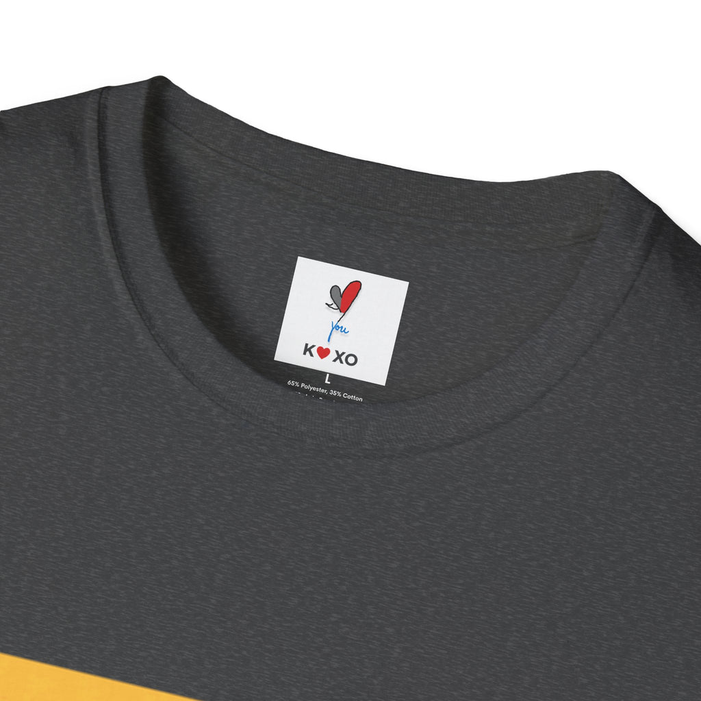 Kiss & Hugs Heart Graphic T-Shirt — K O XO Colorblock Design