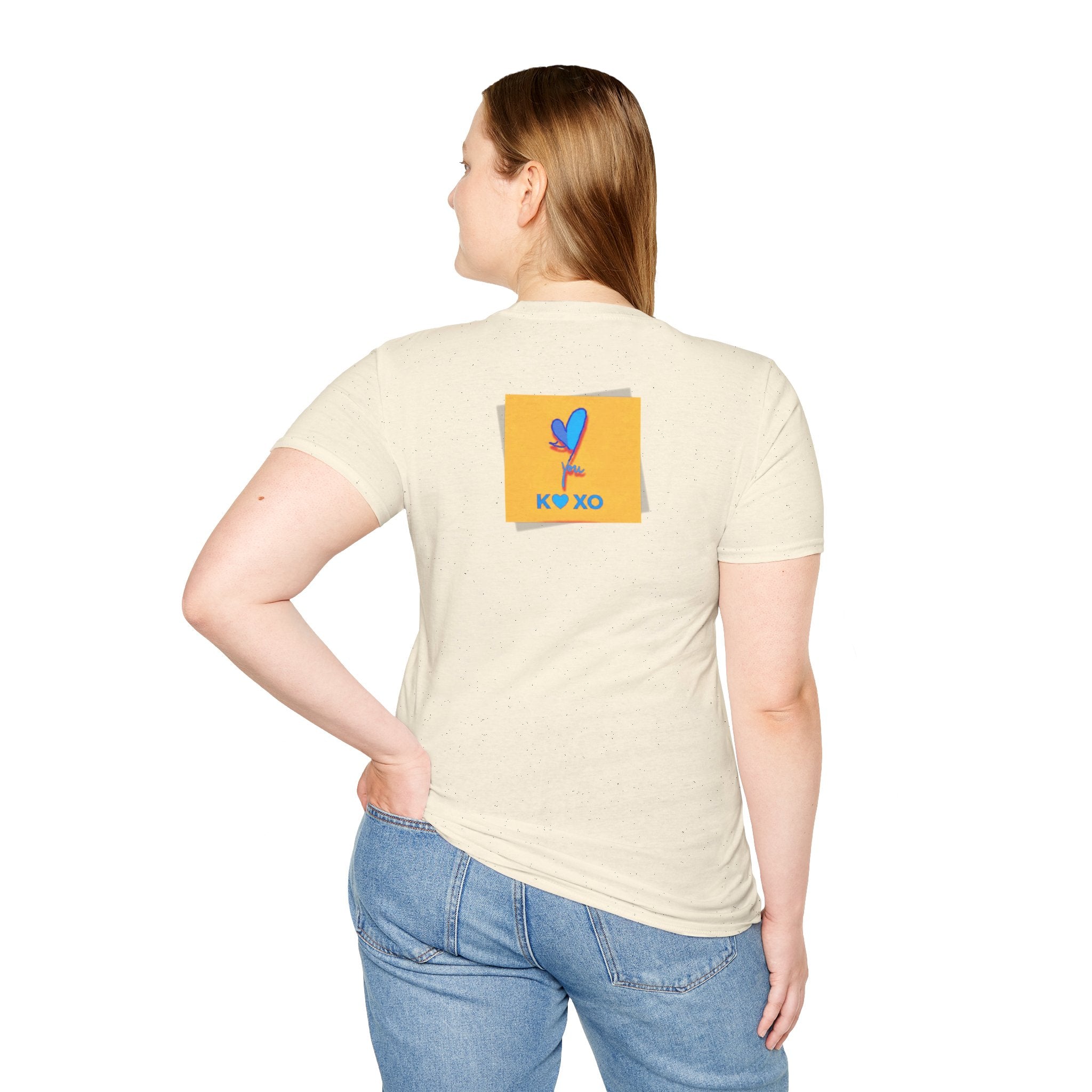 Kiss & Hugs Heart Graphic T-Shirt — K O XO Colorblock Design