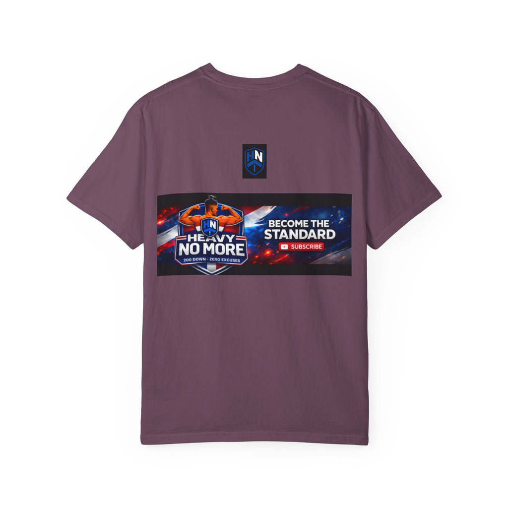 Heavy No More Fitness T-Shirt — Muscle Back Graphic Tee