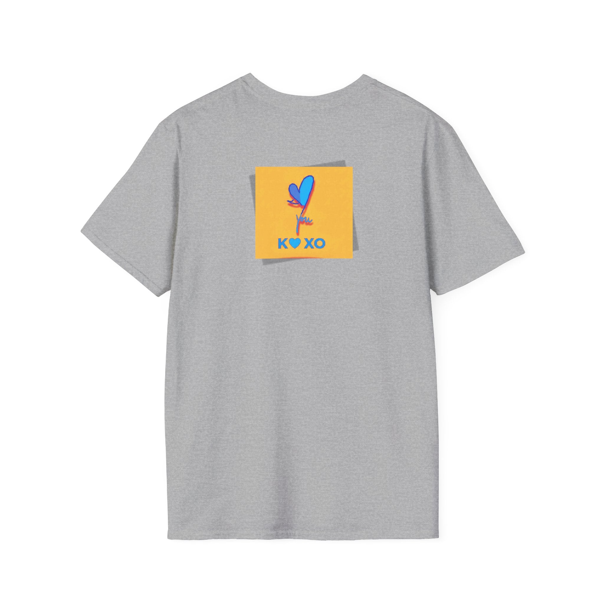 Kiss & Hugs Heart Graphic T-Shirt — K O XO Colorblock Design