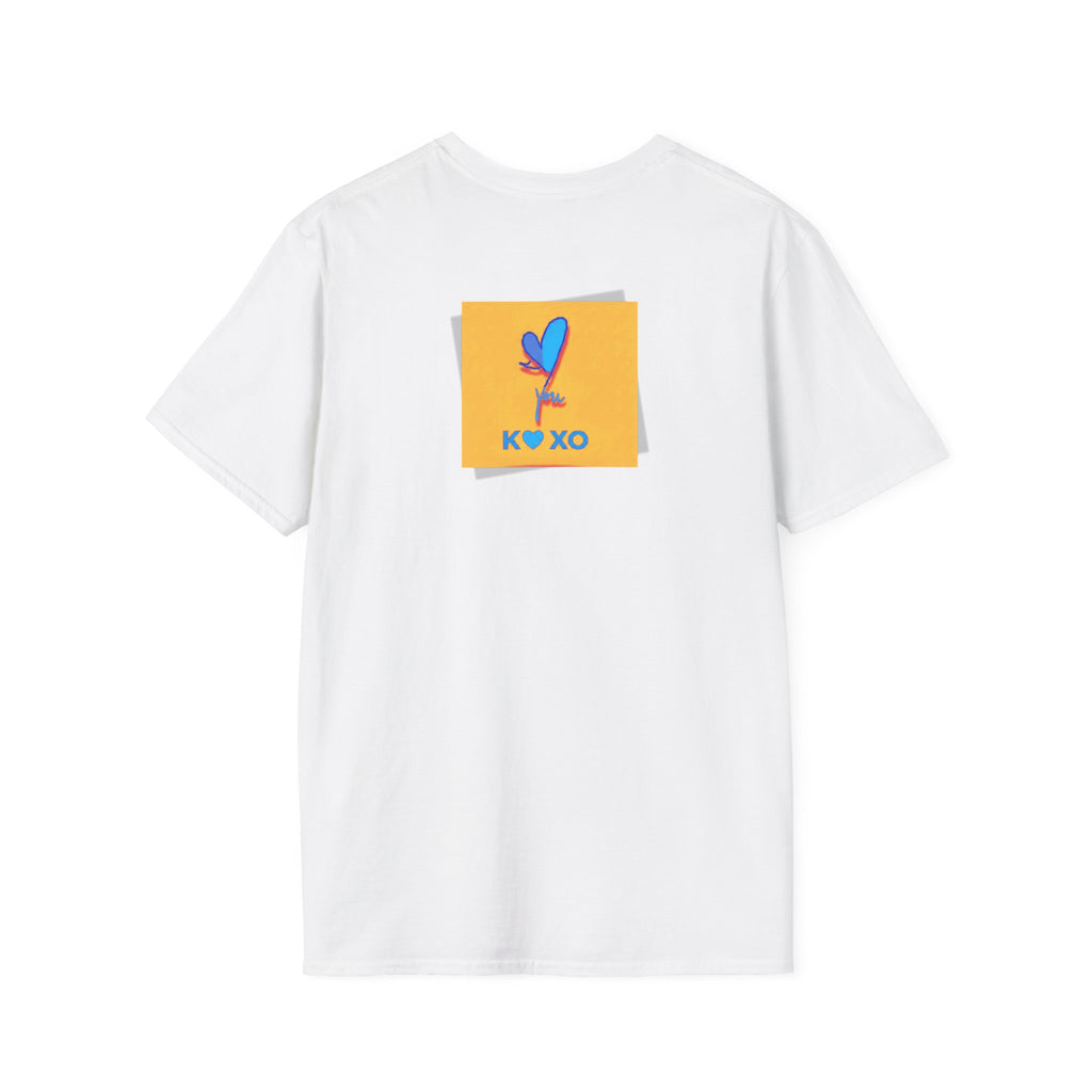 Kiss & Hugs Heart Graphic T-Shirt — K O XO Colorblock Design