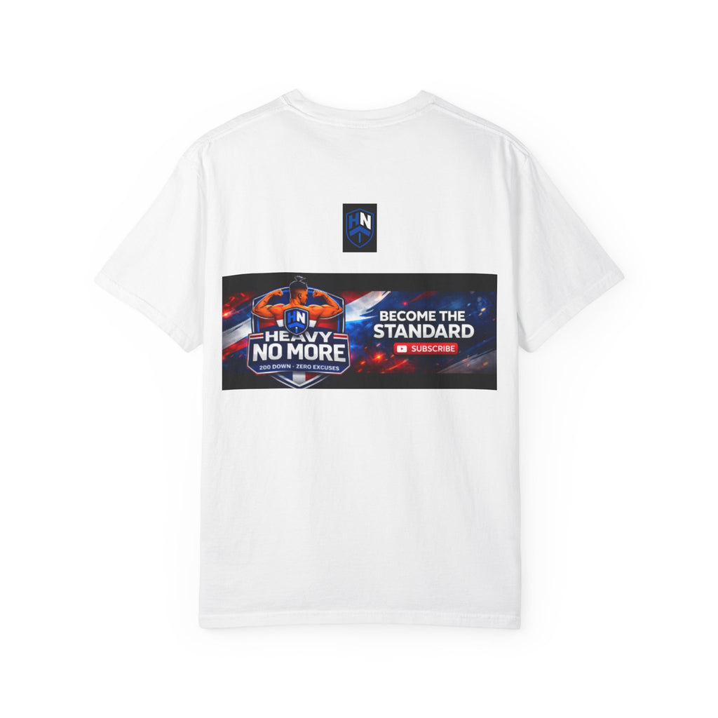 Heavy No More Fitness T-Shirt — Muscle Back Graphic Tee