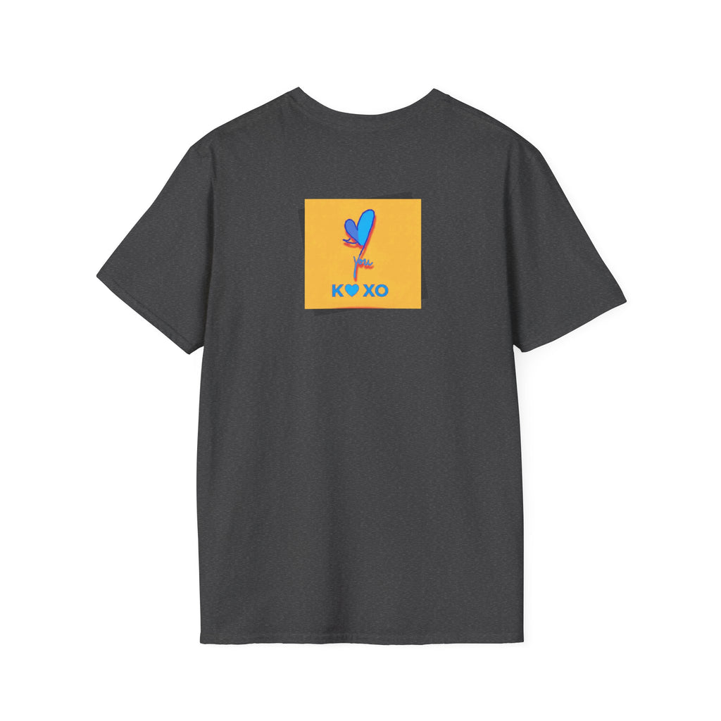 Kiss & Hugs Heart Graphic T-Shirt — K O XO Colorblock Design