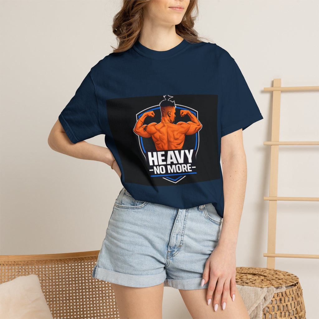 Heavy No More Fitness T-Shirt — Muscle Back Graphic Tee