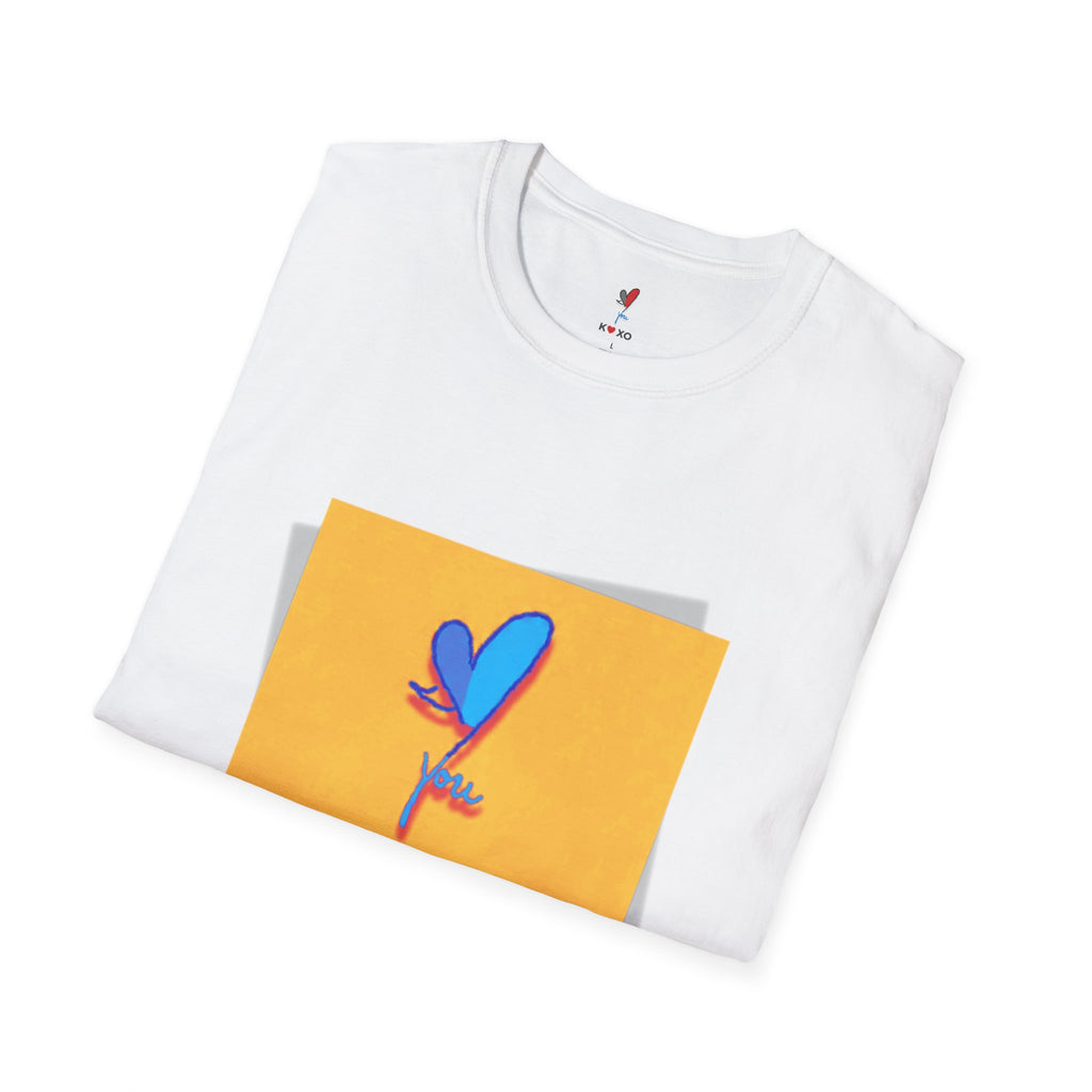 Kiss & Hugs Heart Graphic T-Shirt — K O XO Colorblock Design
