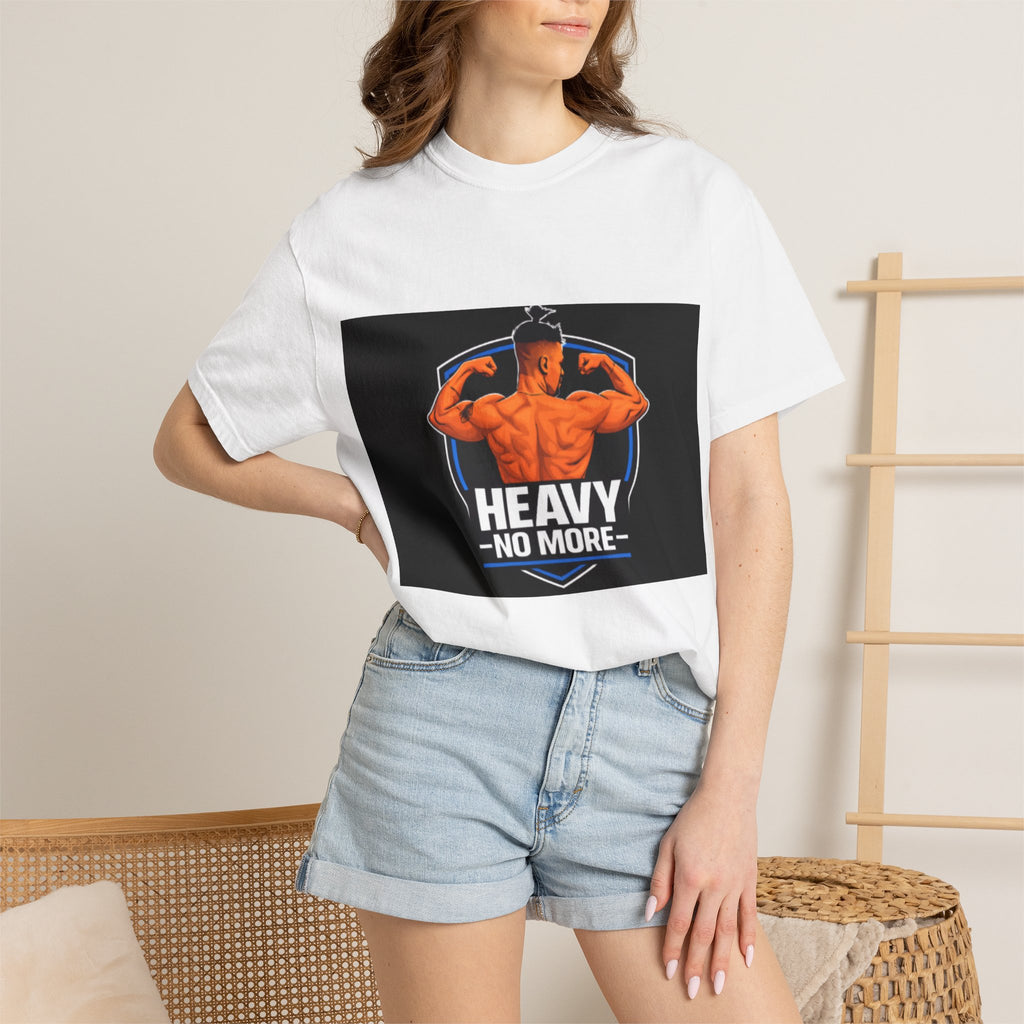 Heavy No More Fitness T-Shirt — Muscle Back Graphic Tee