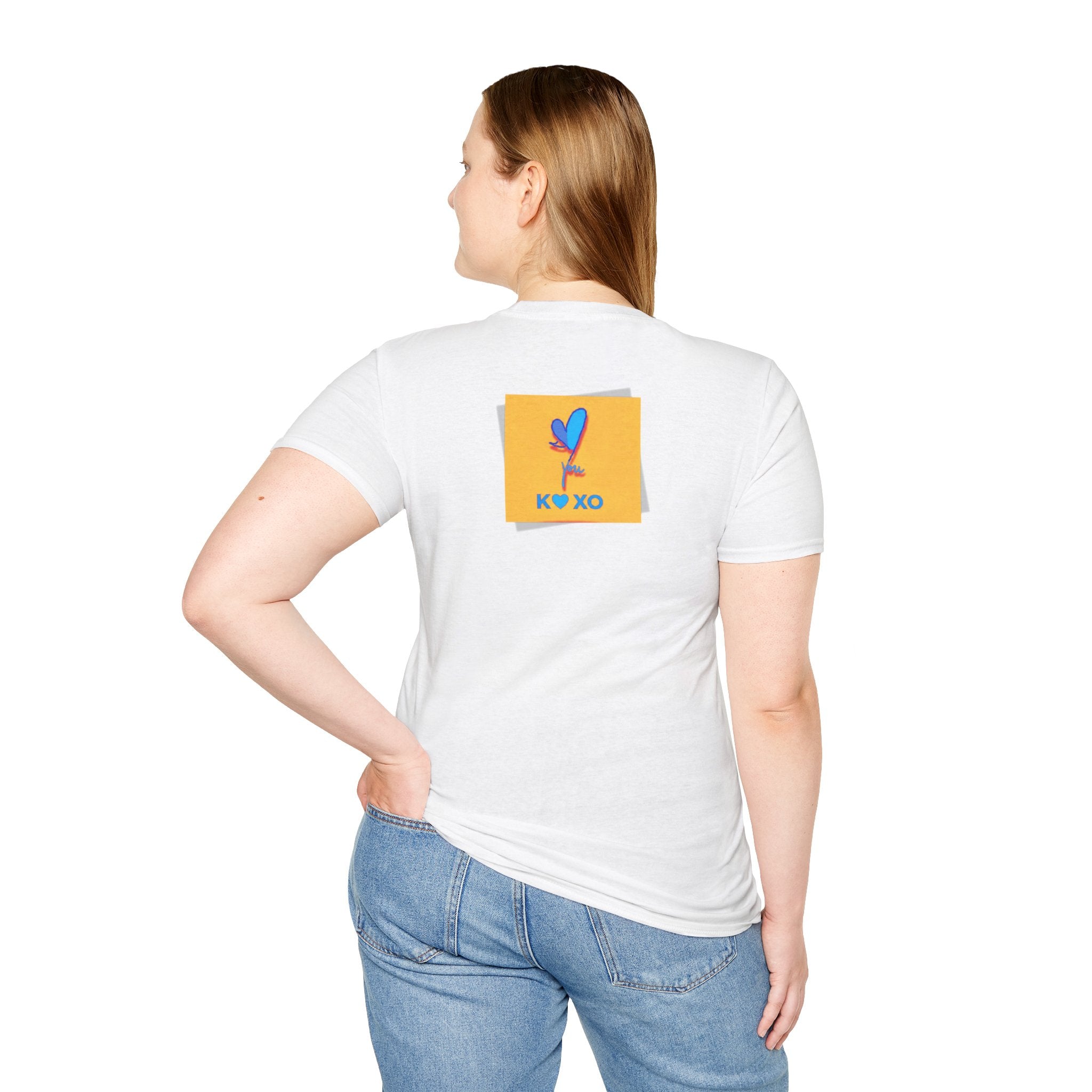 Kiss & Hugs Heart Graphic T-Shirt — K O XO Colorblock Design