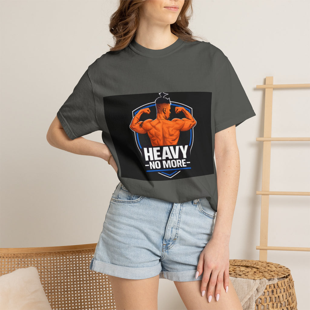 Heavy No More Fitness T-Shirt — Muscle Back Graphic Tee