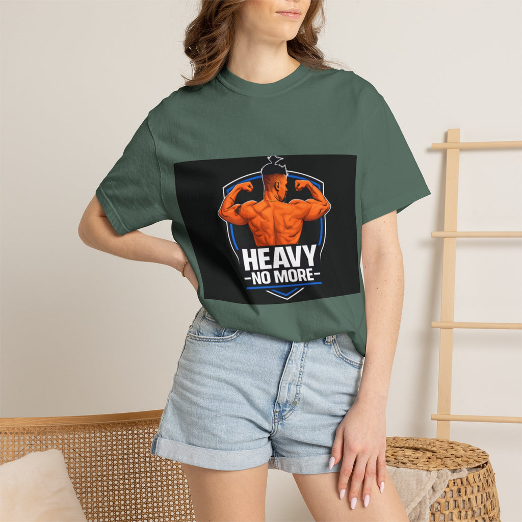 Heavy No More Fitness T-Shirt — Muscle Back Graphic Tee