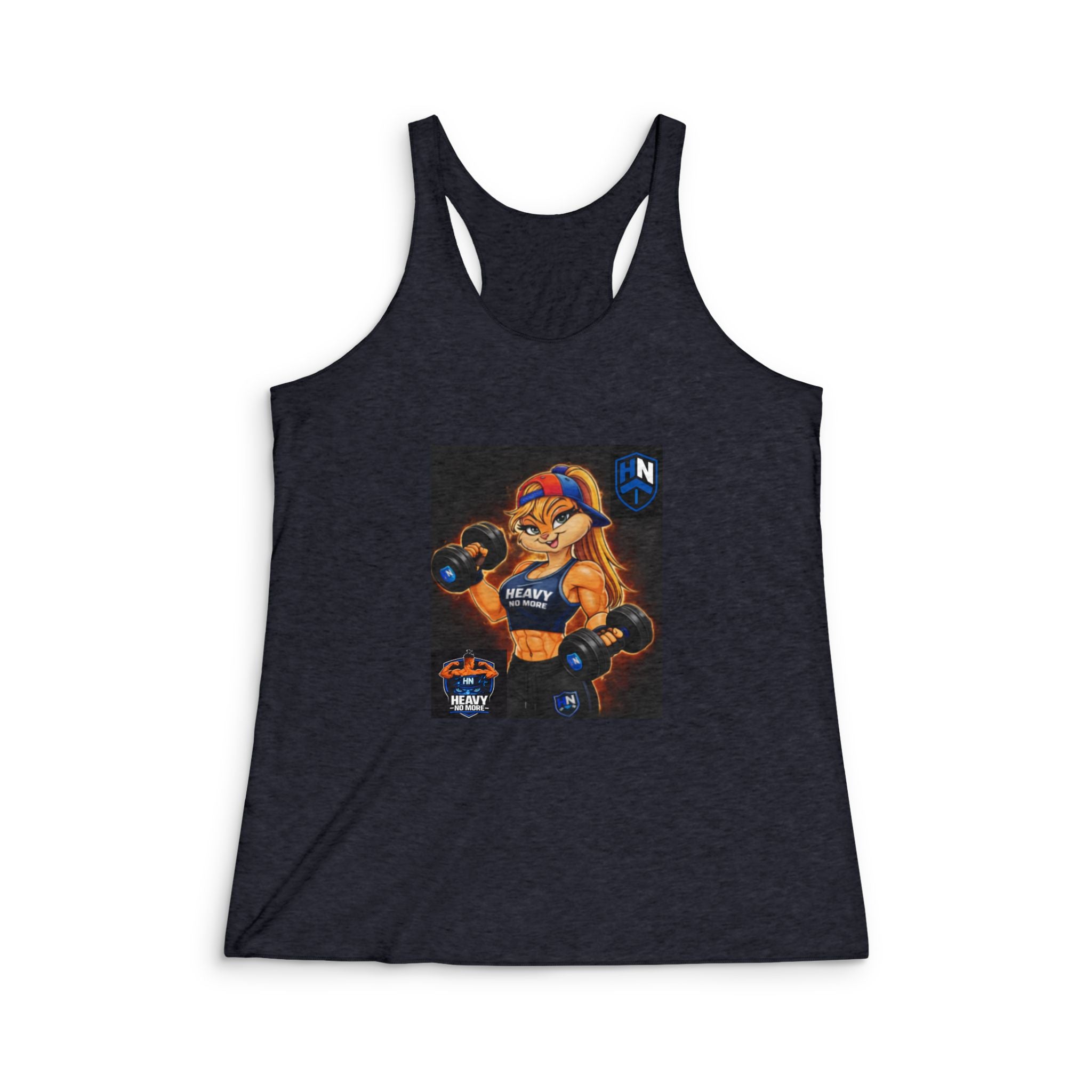 Women's Fitness Racerback Tank — Strong Girl Weightlifting Graphic