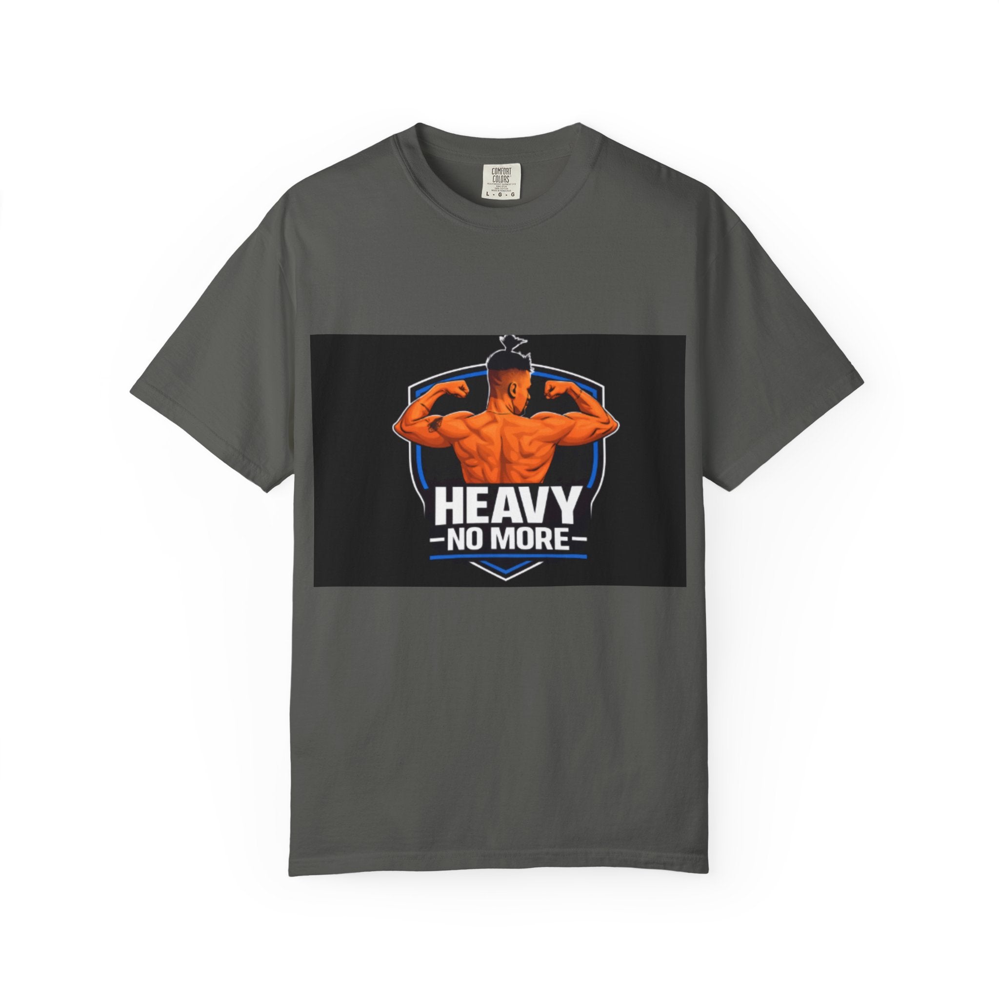Heavy No More Fitness T-Shirt — Muscle Back Graphic Tee